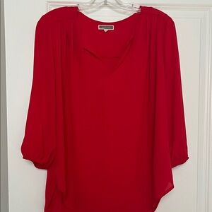 Pleione Vibrant Red Blouse
